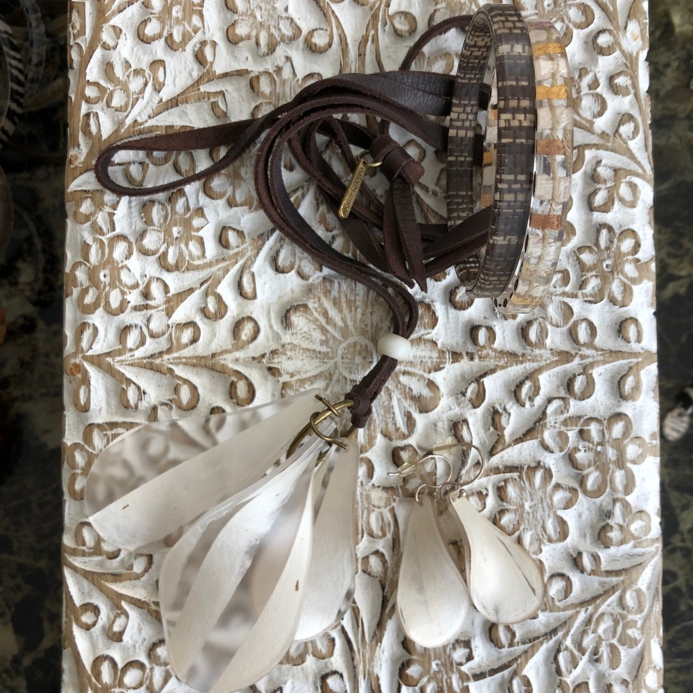 "Boho" Necklace/Earrings/Bangles Set